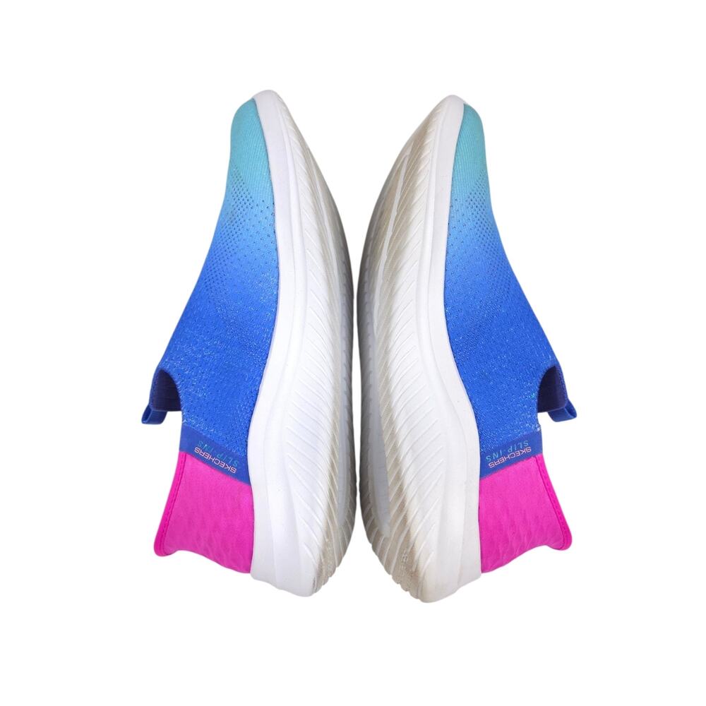 Skechers Ultra Flex 3.0 Slip-On Sneakers in Ombre Blue & Pink - Picture 4 of 8